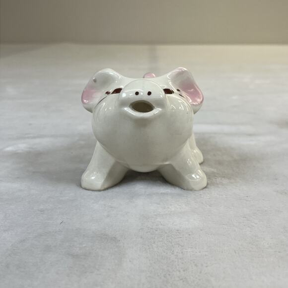 Vintage Ceramic Pig & Elephant Planters Kitsch Super Cute 4in x 3.5in Bnft Chrty - Picture 10 of 16